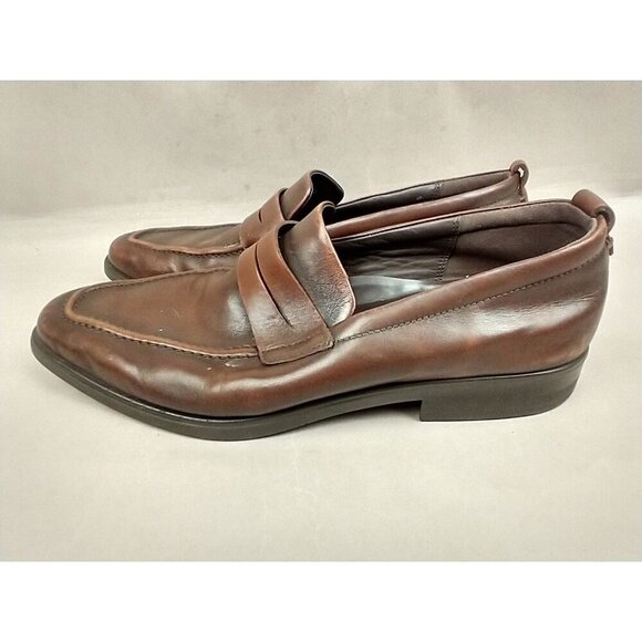 ECCO Melbourne Slip On Leather Penny Loafer Brown Men’s Size 12/12.5 - Picture 3 of 9